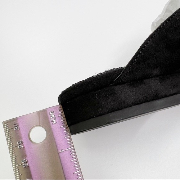 Aerosoles Womens Size 9.5 Look Out Black Fabric Microsuede Slides‎ Mules Shoes - Picture 16 of 16